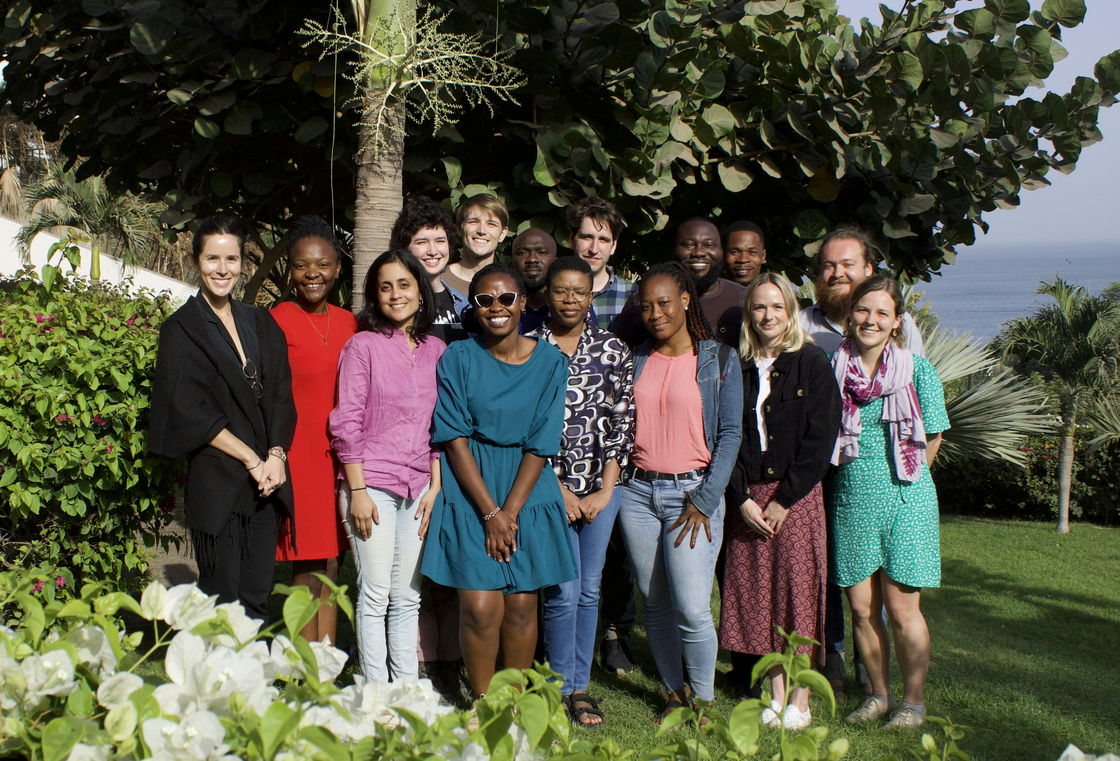 Photo of the nLine team at a retreat in Dakar, Senegal