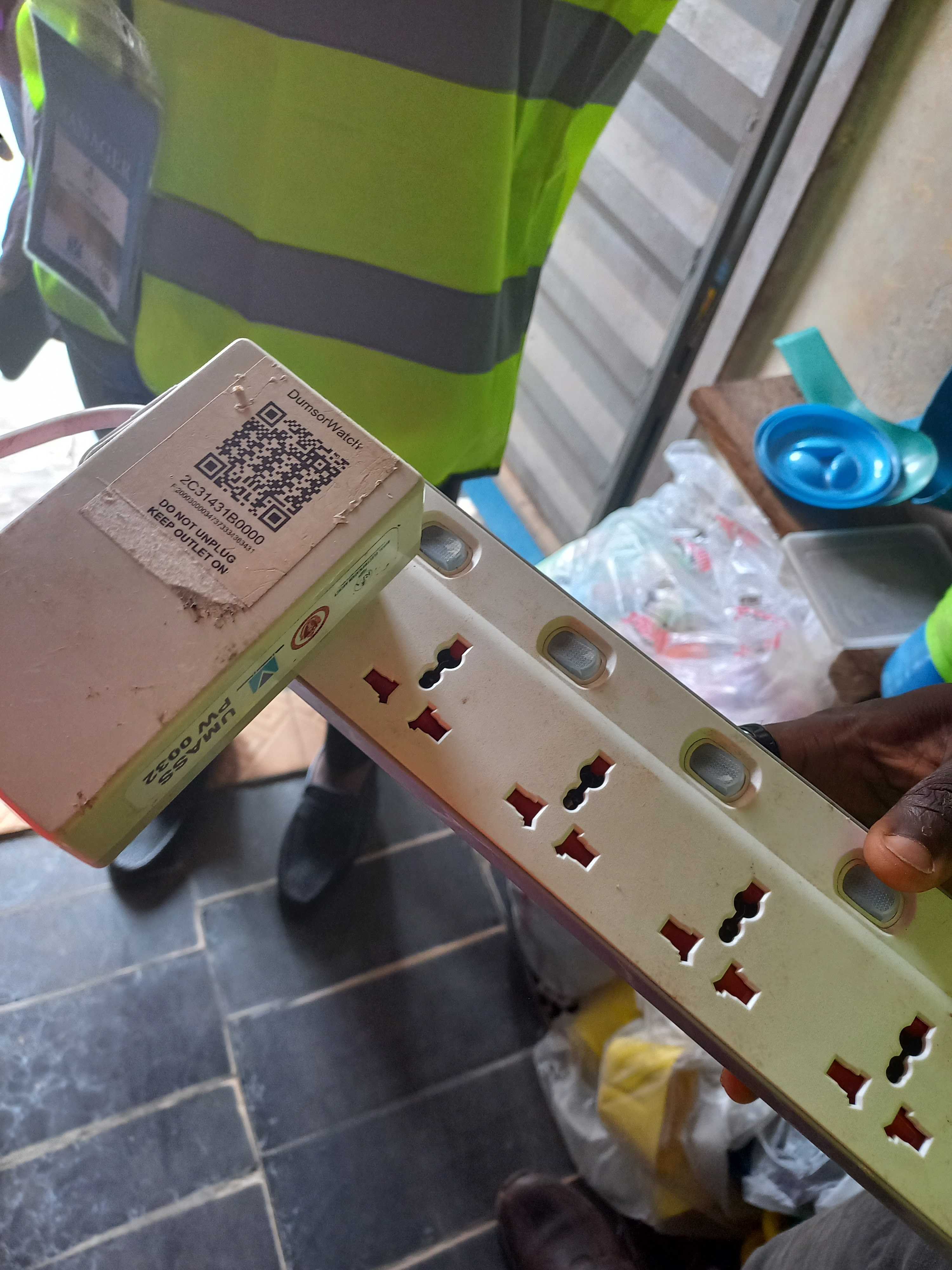nLine power monitoring sensors plugged in at shops