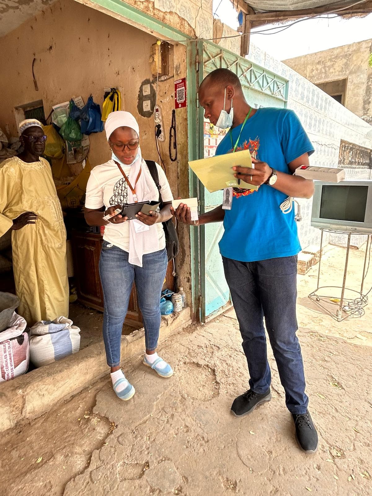 Field team conducting surveys in Senegal