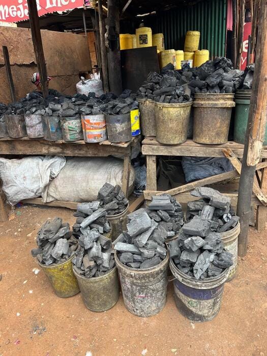 Charcoal stand in Kenya