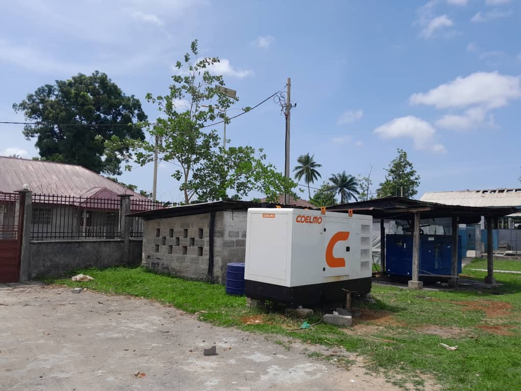 Generators at Bonthe Government Hospital, an off-grid health facility (credit: Albert Moiwa).